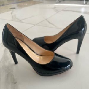 Cole Haan Nike Air Pumps Black Patent Leather Platform Comfort Heels 3.75"/S 7B